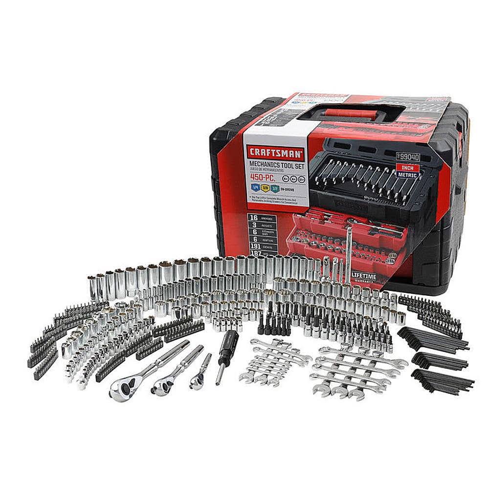 Craftsman 450-Piece Mechanic's Tool Set With 3 Drawer Case Box 99040 KM_FBWB5LHY