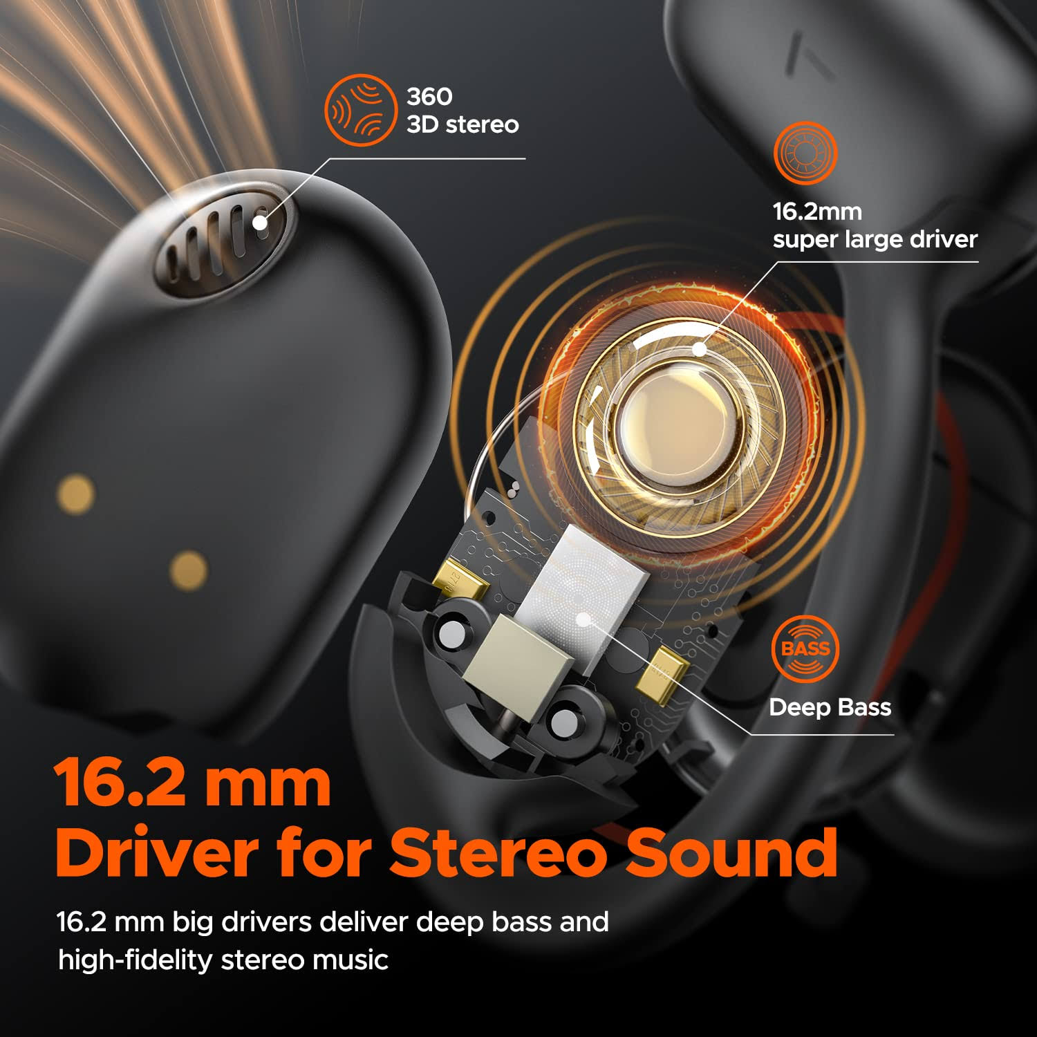 Truefree O1 Open Ear Headphones Bluetooth 5.3 Wireless Open Ear Earbuds With 16.2mm Driver, Immersive Stereo Sound, Noise-Cancellation Mic For Clear KM_S5RMO69M Truefree O1 Open Ear Headphones Bluetooth 5.3 Wireless Open Ear Earbuds With 16.2mm Driver, Immersive Stereo Sound, Noise-Cancellation Mic For Clear KM_S5RMO69M