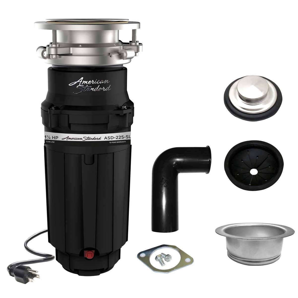 American Standard Slim Line 1.25hp Food Waste Disposer Black QD_GY2A83N0 American Standard Slim Line 1.25hp Food Waste Disposer Black QD_GY2A83N0