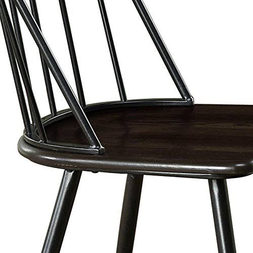 Windsor Mixed Media Dining Chair, Set Of 2, Black/Espresso HG_OS7WRFTB Windsor Mixed Media Dining Chair, Set Of 2, Black/Espresso HG_OS7WRFTB