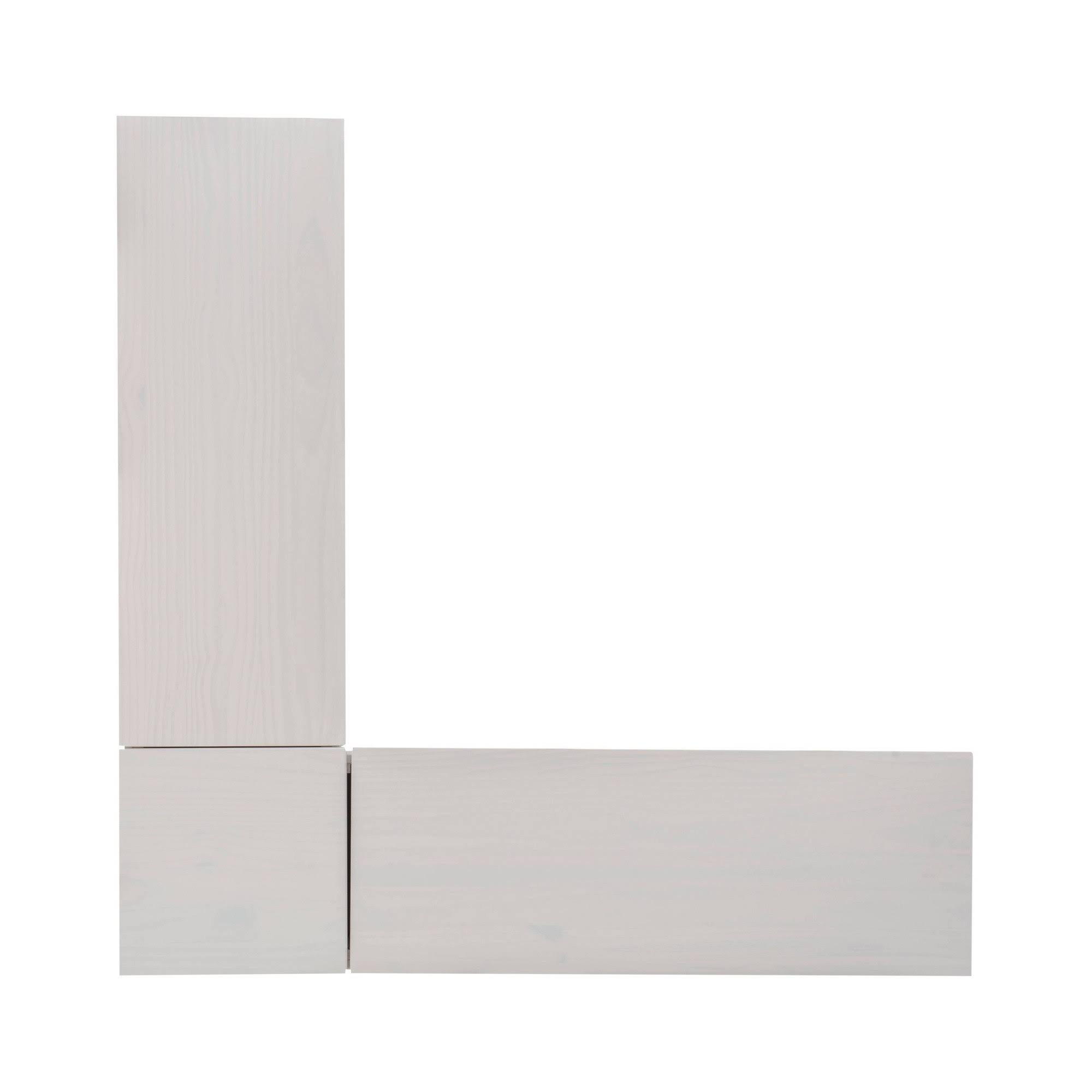 Linon Tobin Backless Corner Breakfast Nook, White EX_619LBOHZ Linon Tobin Backless Corner Breakfast Nook, White EX_619LBOHZ