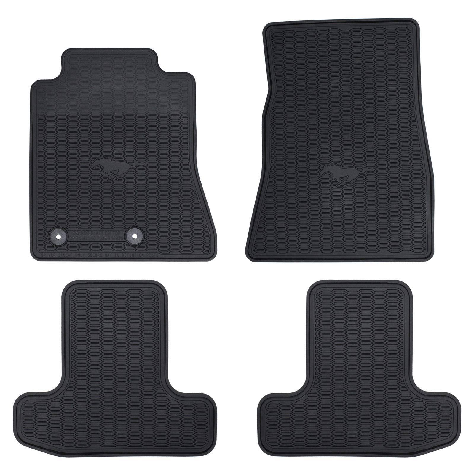 Ford Oem Factory Stock 2015 2016 Black Mustang Pony Horse All Weather Vinyl Floor Mats Front & Rear OW_CTNCKRS8