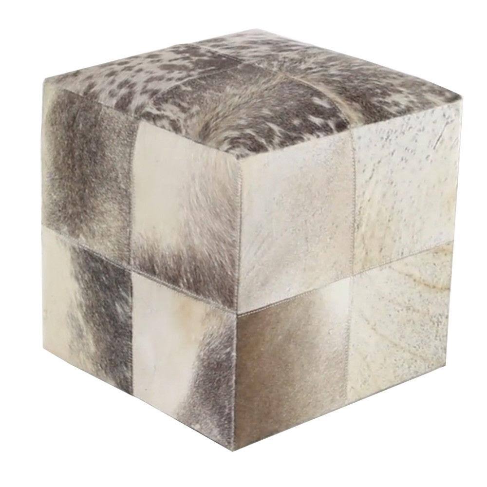Cole & Grey Leather Ottoman AT_6RYAY6JV Cole & Grey Leather Ottoman AT_6RYAY6JV