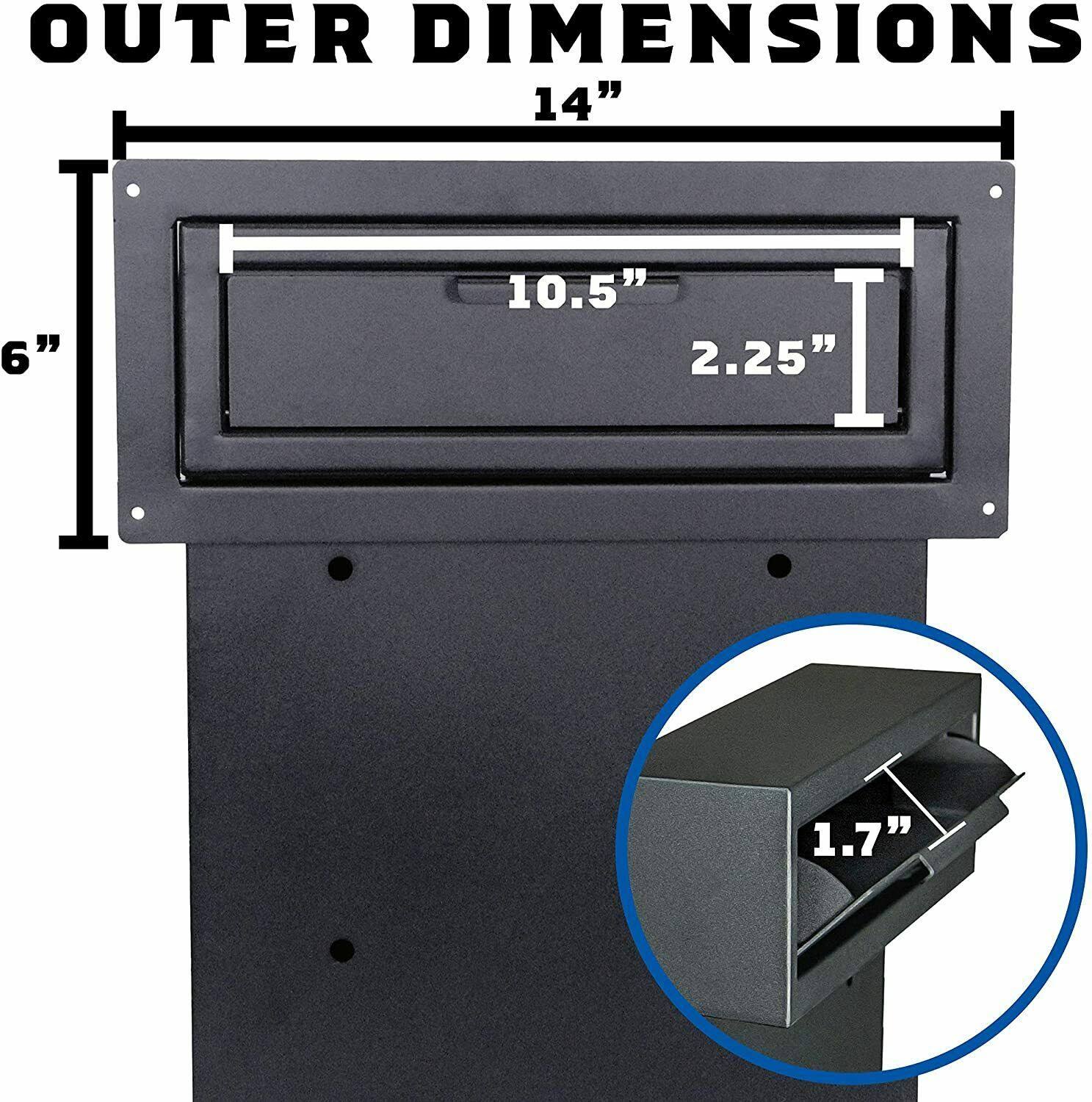 Door Drop Box Mail Slot | Through Door Installation | Locking Steel Cabinet Blk RR_QNG9JACS Door Drop Box Mail Slot | Through Door Installation | Locking Steel Cabinet Blk RR_QNG9JACS
