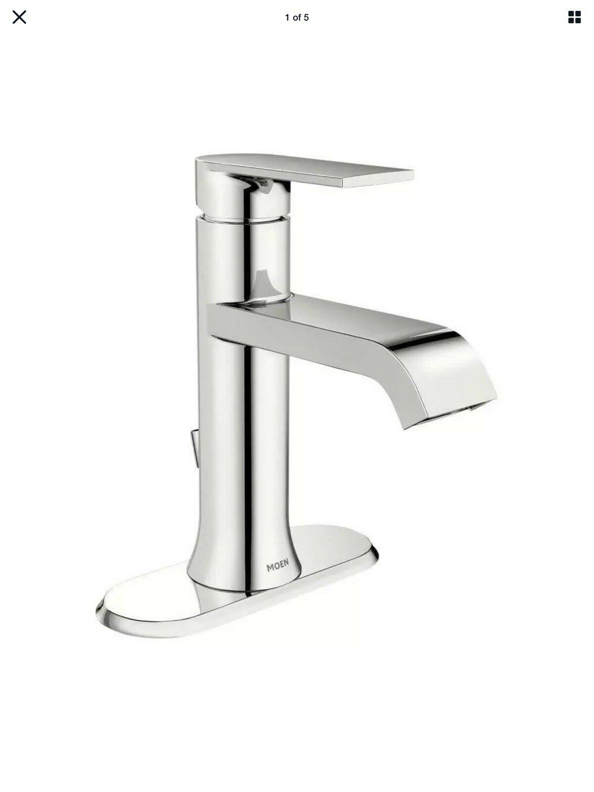 Moen Genta Single Hole Single-Handle Bathroom Faucet In Bronzed Gold QB_LPDYYA1R Moen Genta Single Hole Single-Handle Bathroom Faucet In Bronzed Gold QB_LPDYYA1R