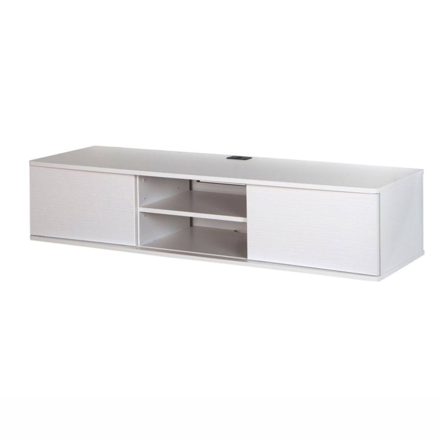South Shore Agora 56-Inch Wall Mounted Media Console - Pure White ZO_C29QBBFV
