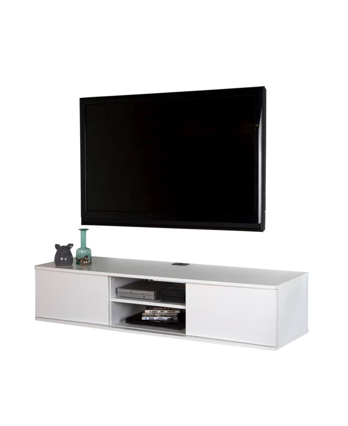 South Shore Agora 56-Inch Wall Mounted Media Console - Pure White ZO_C29QBBFV South Shore Agora 56-Inch Wall Mounted Media Console - Pure White ZO_C29QBBFV