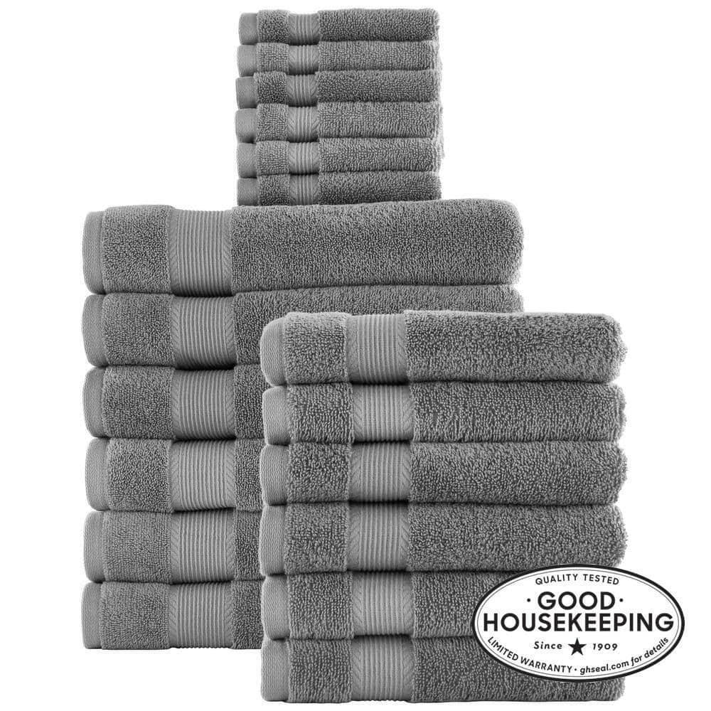 Stylewell 18-Piece Hygrocotton Towel Set In Midnight Black VN_IVVLFVFZ Stylewell 18-Piece Hygrocotton Towel Set In Midnight Black VN_IVVLFVFZ