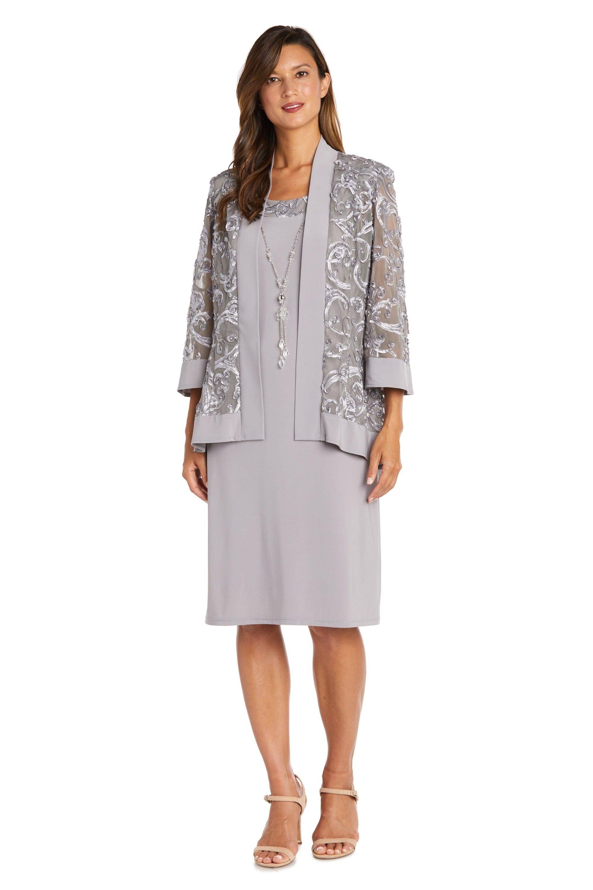 R & M Richards Petite Dress & Soutache Jacket - Granite - Size 10p 8C_OQ1RAGQH R & M Richards Petite Dress & Soutache Jacket - Granite - Size 10p 8C_OQ1RAGQH