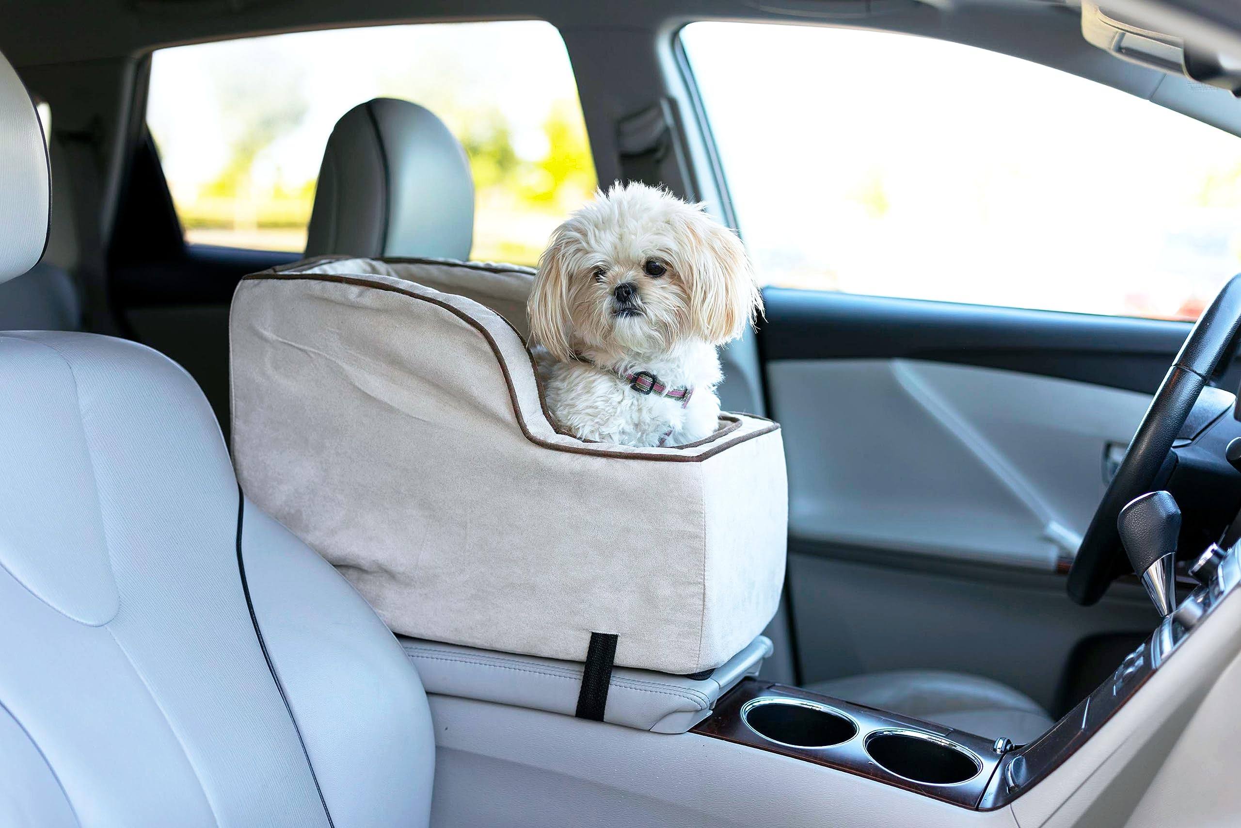 Snoozer Luxury High Back Console Pet Car Seat, Small - Buckskin/Java CY_ET20XA3R Snoozer Luxury High Back Console Pet Car Seat, Small - Buckskin/Java CY_ET20XA3R