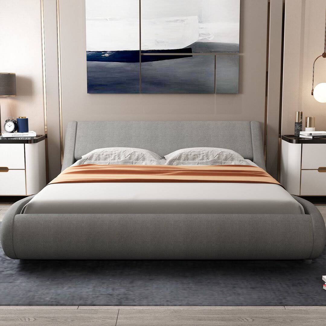 Tayla Upholstered Platform Bed Wade Logan Mattress Size: King DA_KJYVCNPS
