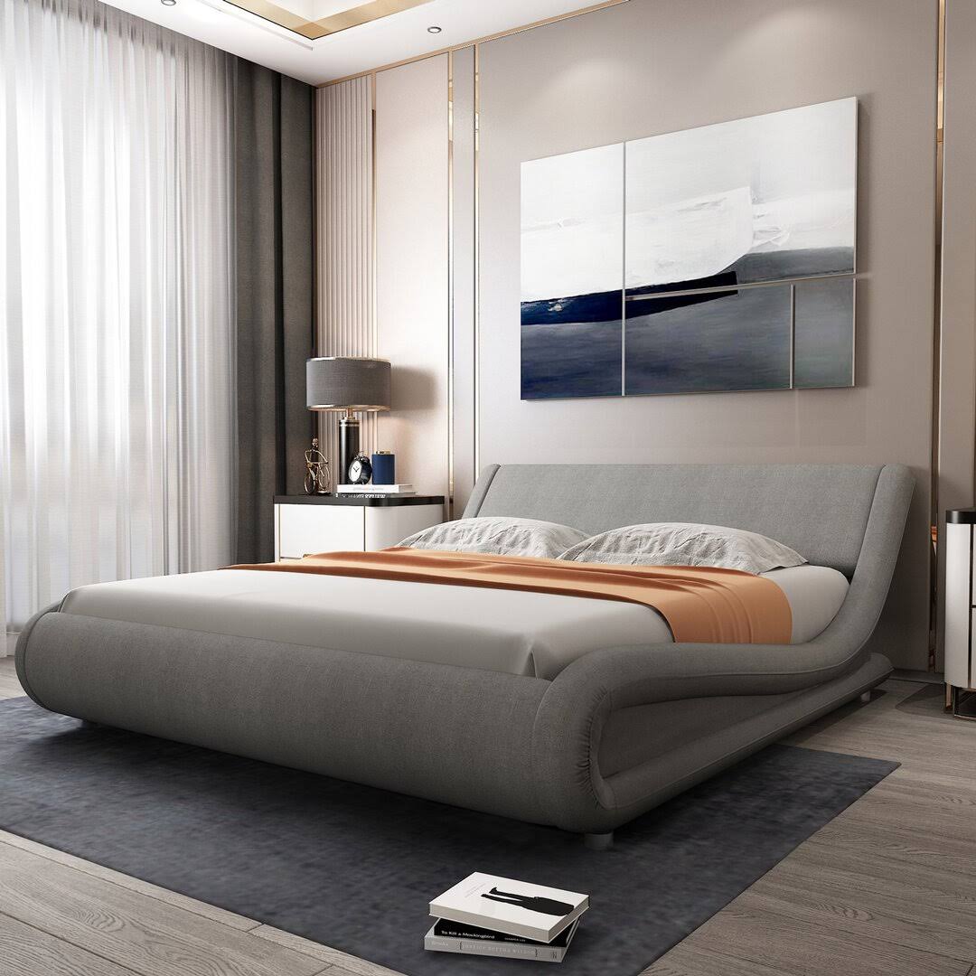 Tayla Upholstered Platform Bed Wade Logan Mattress Size: King DA_KJYVCNPS