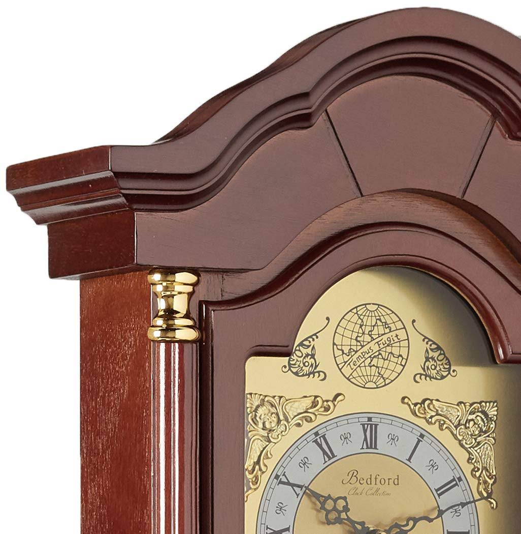 Bedford Clock Collection 33 Antique Cherry Oak Finish Chiming Wall Clock With Roman Numerals 4U_Z5DESGEQ Bedford Clock Collection 33 Antique Cherry Oak Finish Chiming Wall Clock With Roman Numerals 4U_Z5DESGEQ