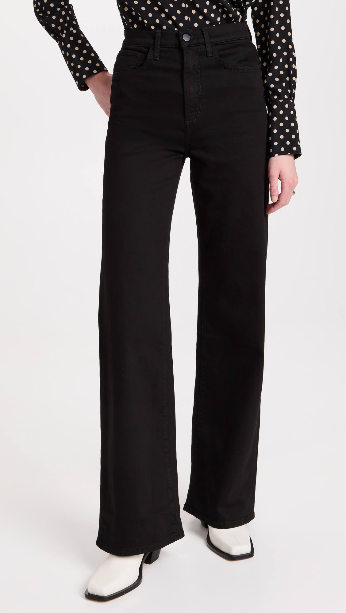 Joe's Jeans Women's The Mia High-Rise Wide-Leg Jeans - Black - Size 27 DB_IFWMBL2R Joe's Jeans Women's The Mia High-Rise Wide-Leg Jeans - Black - Size 27 DB_IFWMBL2R