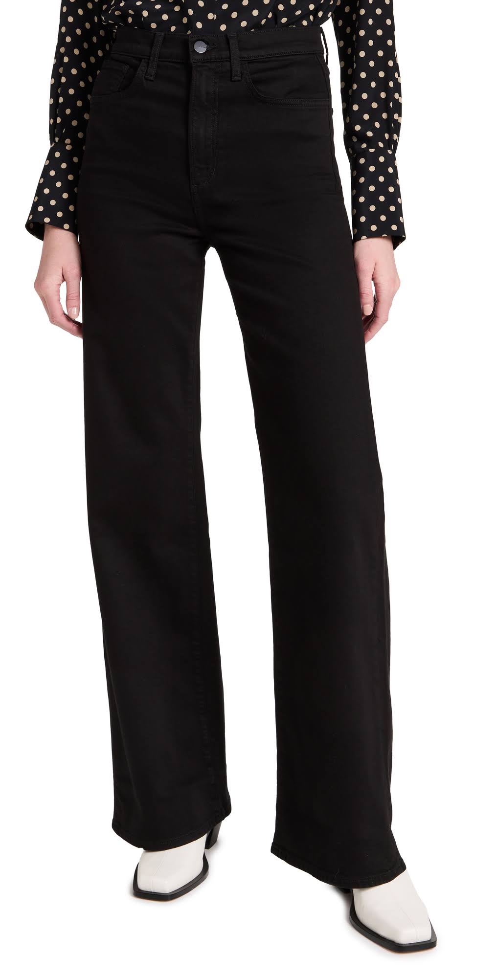 Joe's Jeans Women's The Mia High-Rise Wide-Leg Jeans - Black - Size 27 DB_IFWMBL2R Joe's Jeans Women's The Mia High-Rise Wide-Leg Jeans - Black - Size 27 DB_IFWMBL2R