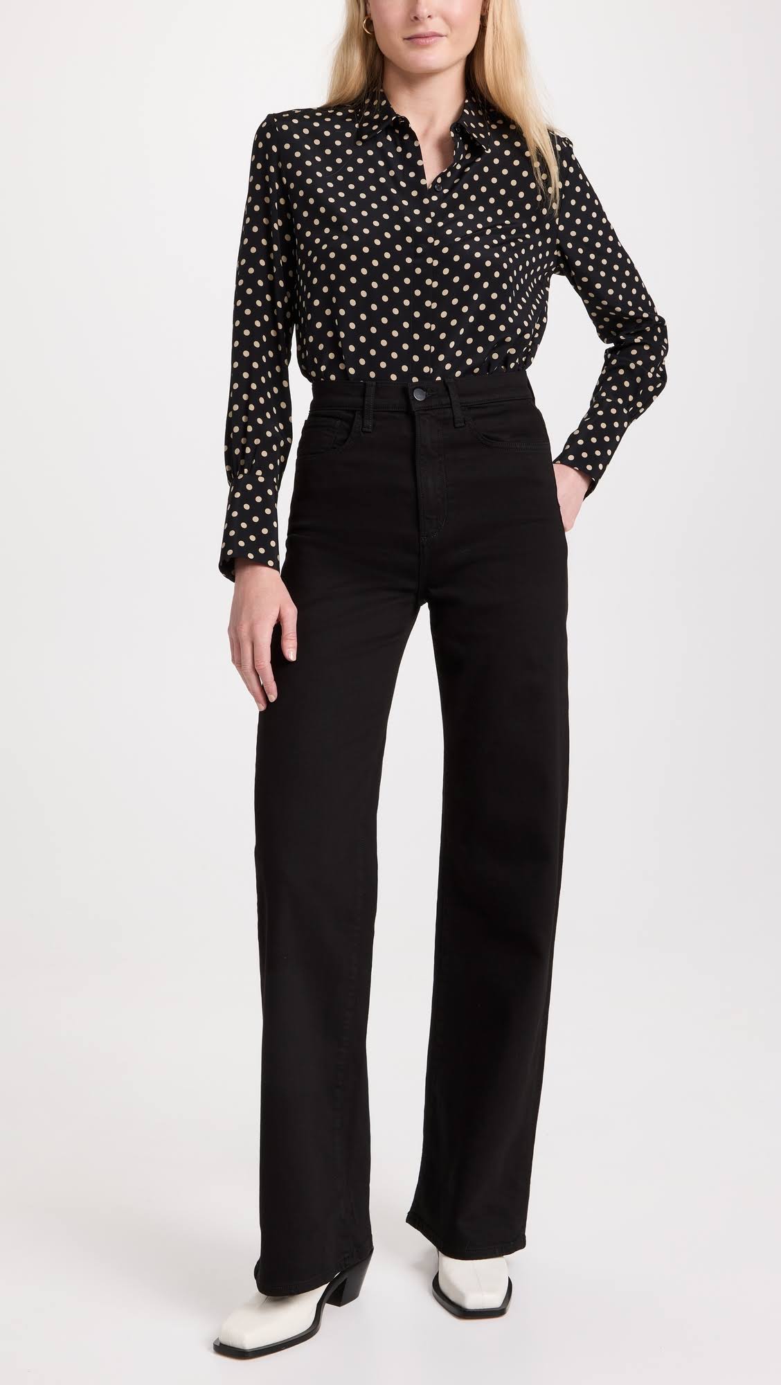 Joe's Jeans Women's The Mia High-Rise Wide-Leg Jeans - Black - Size 27 DB_IFWMBL2R Joe's Jeans Women's The Mia High-Rise Wide-Leg Jeans - Black - Size 27 DB_IFWMBL2R