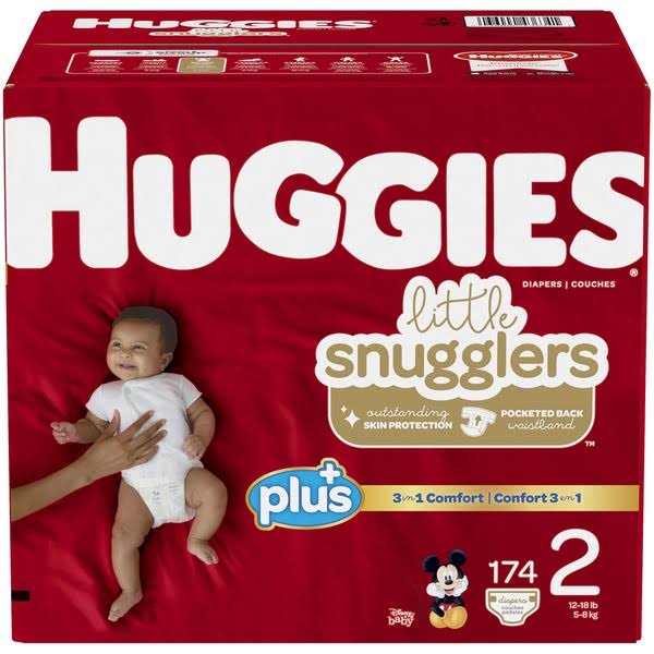 Huggies Little Snugglers Plus Diapers, Size 2 - 174 Count YP_SSXVI2EL