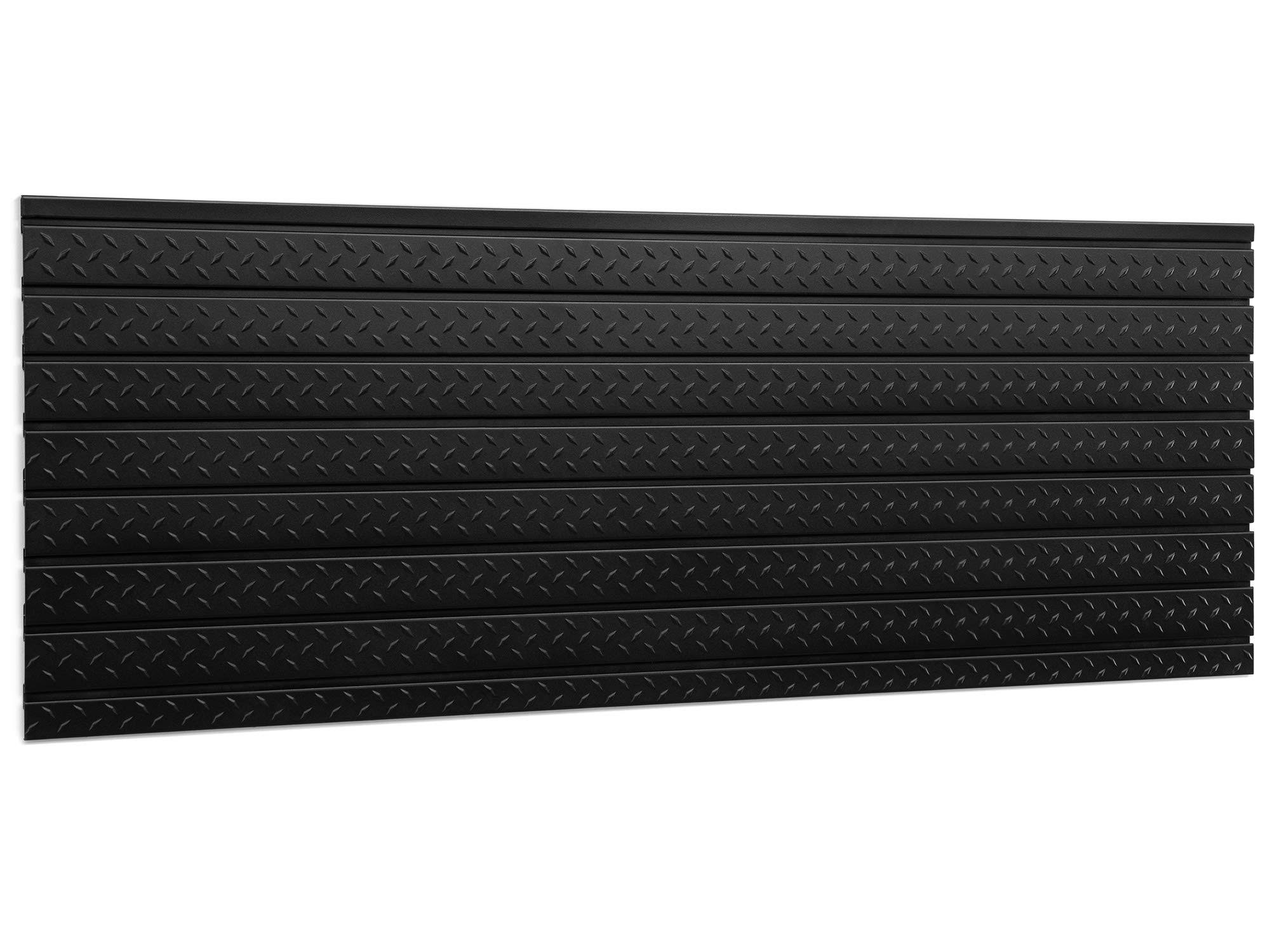Newage Products Pro Series 56-In X 24.5-In Black Diamond Plate Slatwall Backsplash, Heavy Duty Steel Garage Wall Panel | 51716 MH_TUFZ57LP Newage Products Pro Series 56-In X 24.5-In Black Diamond Plate Slatwall Backsplash, Heavy Duty Steel Garage Wall Panel | 51716 MH_TUFZ57LP
