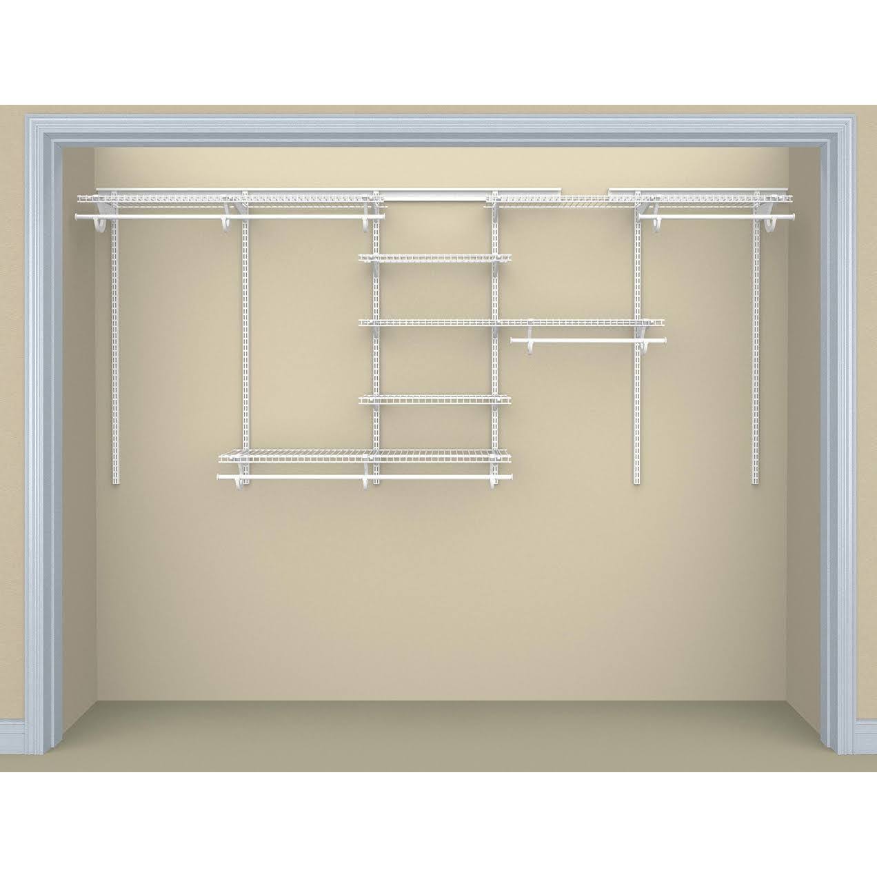Closetmaid 881000 Shelftrack 7-Ft To 10-Ft Wide Closet Organizer Kit 4K_MAV3UUHD Closetmaid 881000 Shelftrack 7-Ft To 10-Ft Wide Closet Organizer Kit 4K_MAV3UUHD