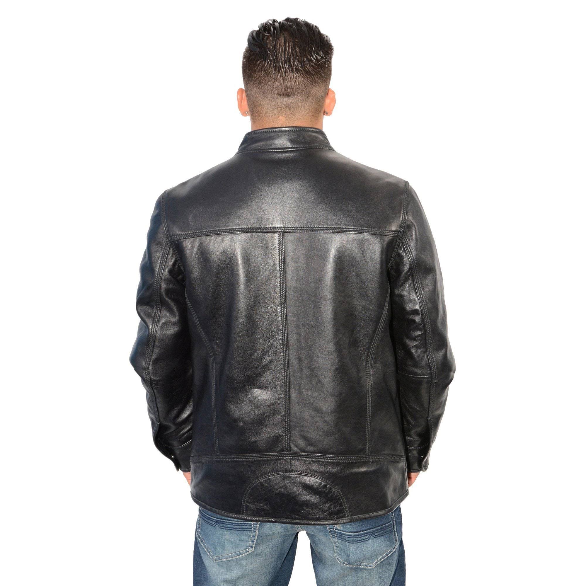 Milwaukee Leather Sfm1800 Men's 'Cafe Racer' Black Premium Lambskin Motorcycle Fashion Leather Jacket Medium DL_00KBXXEW Milwaukee Leather Sfm1800 Men's 'Cafe Racer' Black Premium Lambskin Motorcycle Fashion Leather Jacket Medium DL_00KBXXEW