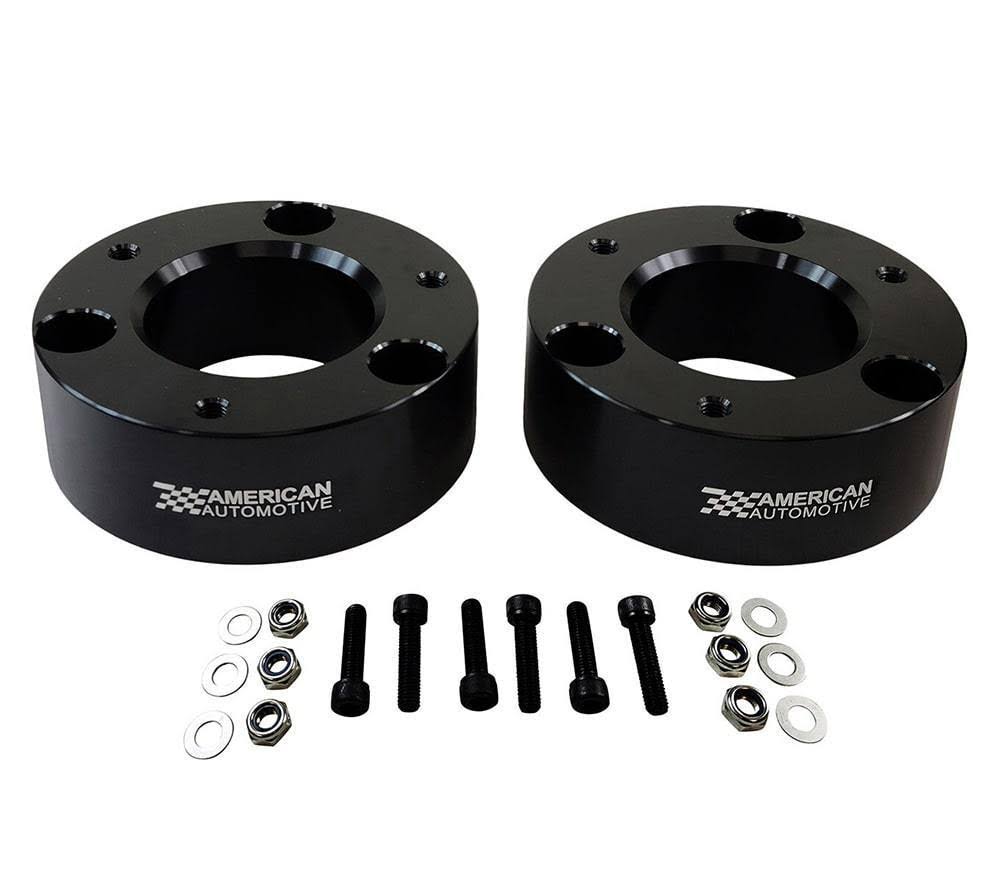 American Automotive Front Lift Kit For 2007-2020 Chevrolet Silverado 1500 And Gmc Sierra 1500 3 Inch Front Lift Billet Aluminum Strut Spacers 2wd 4wd E2_TIIBPUFV