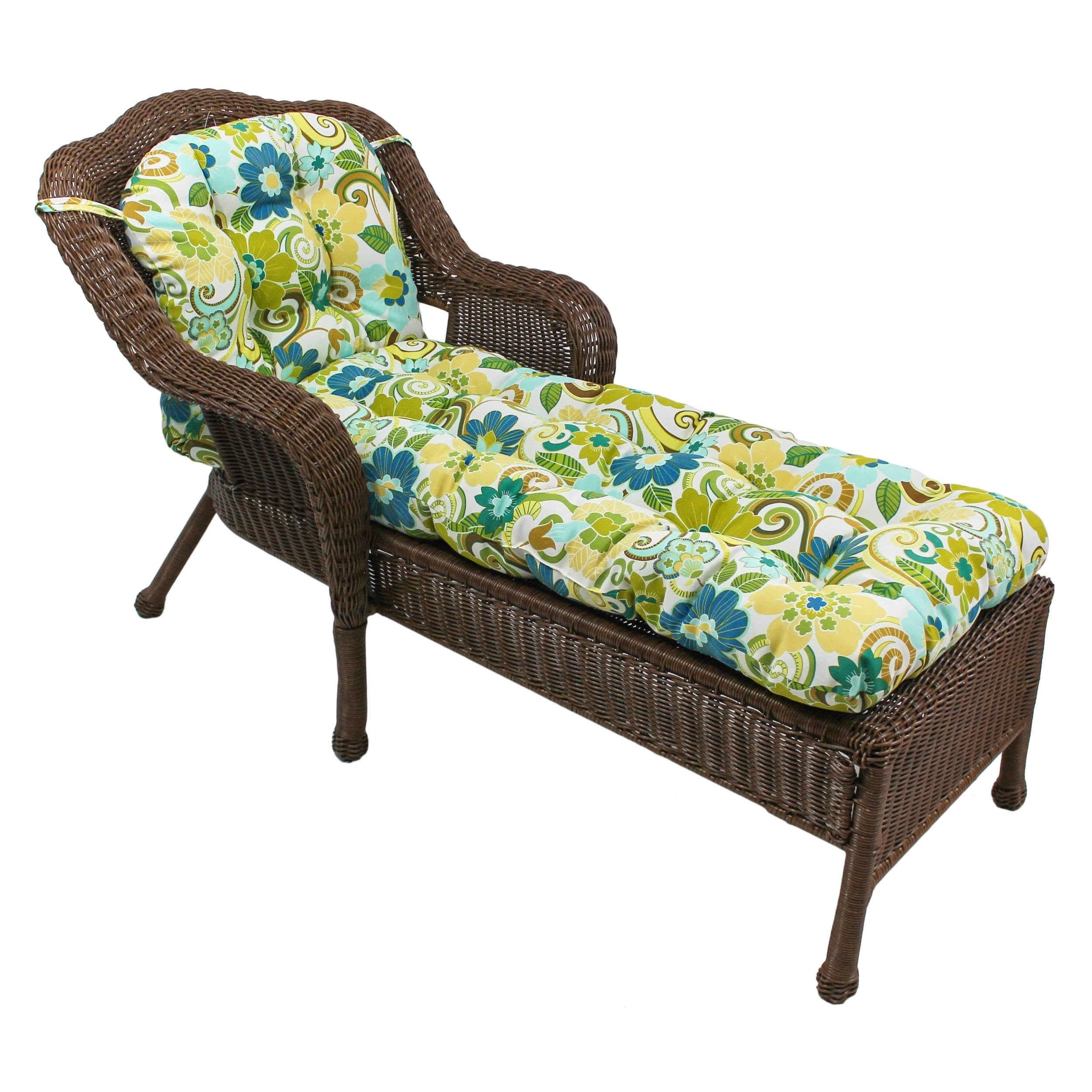 Blazing Needles Outdoor Chaise Lounge Cushion Fabric: Lime XC_MD6LAVSP