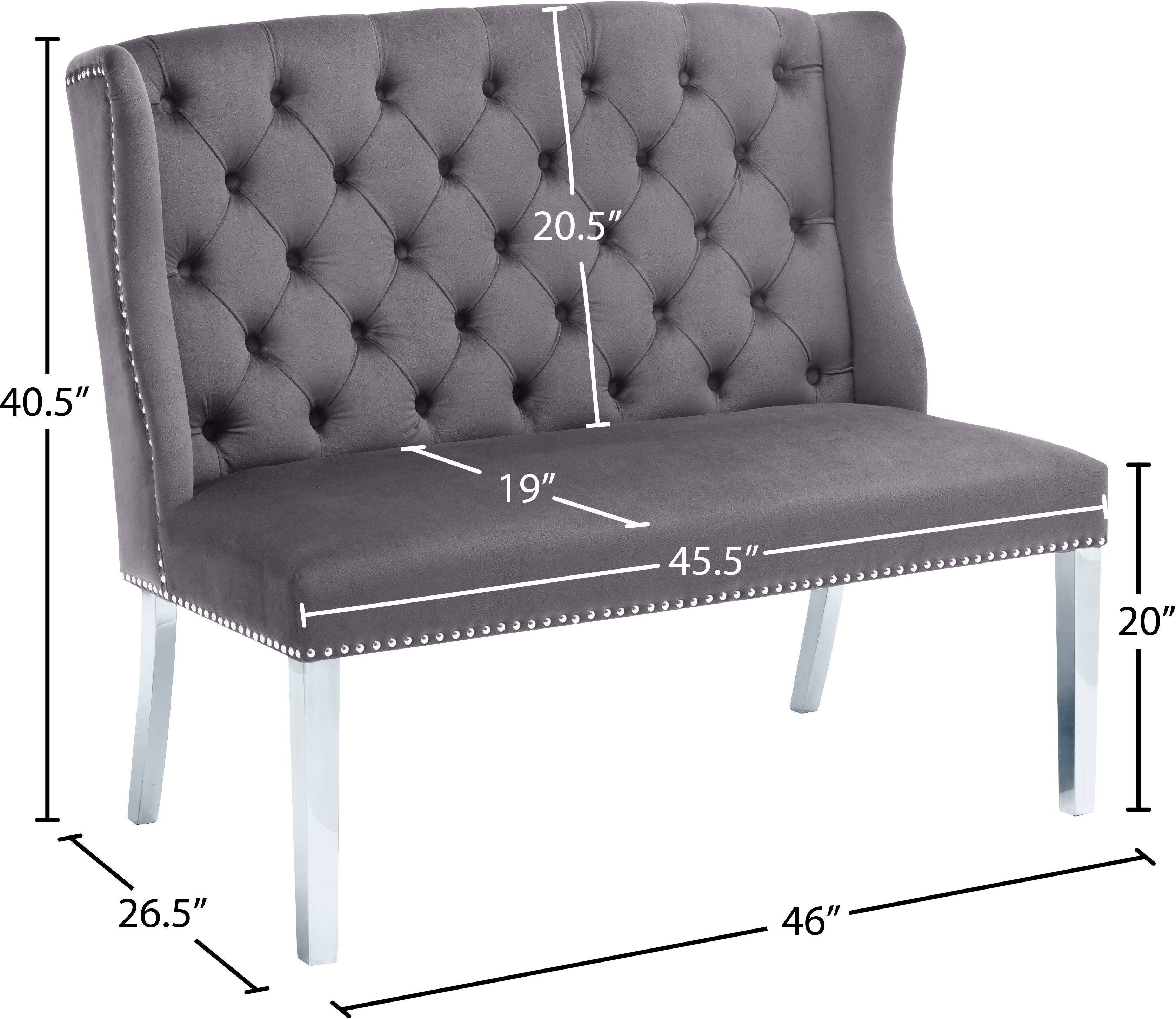 Meridian Furniture Black Velvet Suri Settee Bench LM_0BD7ZKU1 Meridian Furniture Black Velvet Suri Settee Bench LM_0BD7ZKU1