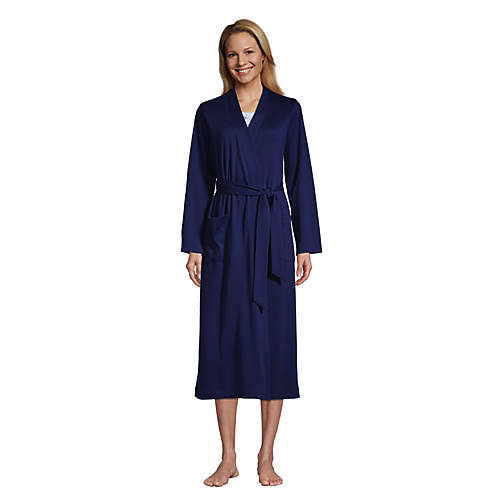 Lands' End Women's Supima Cotton Long Robe - Small - White S1_YQWRZNHH