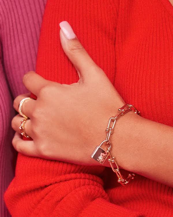 Kendra Scott Jess Lock Chain Line Bracelet - Silver GJ_B7P0MZS8