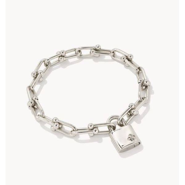 Kendra Scott Jess Lock Chain Line Bracelet - Silver GJ_B7P0MZS8