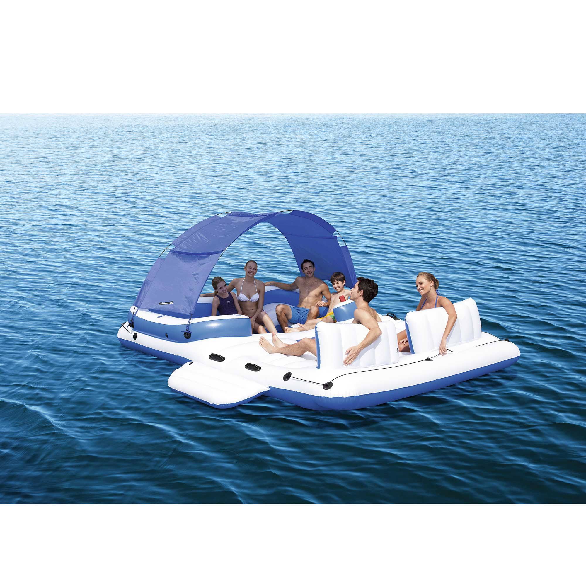 Bestway Tropical Breeze 6 Person Raft W/ Intex River Run Ii 2 Person Float 8D_PZ6XFCE7