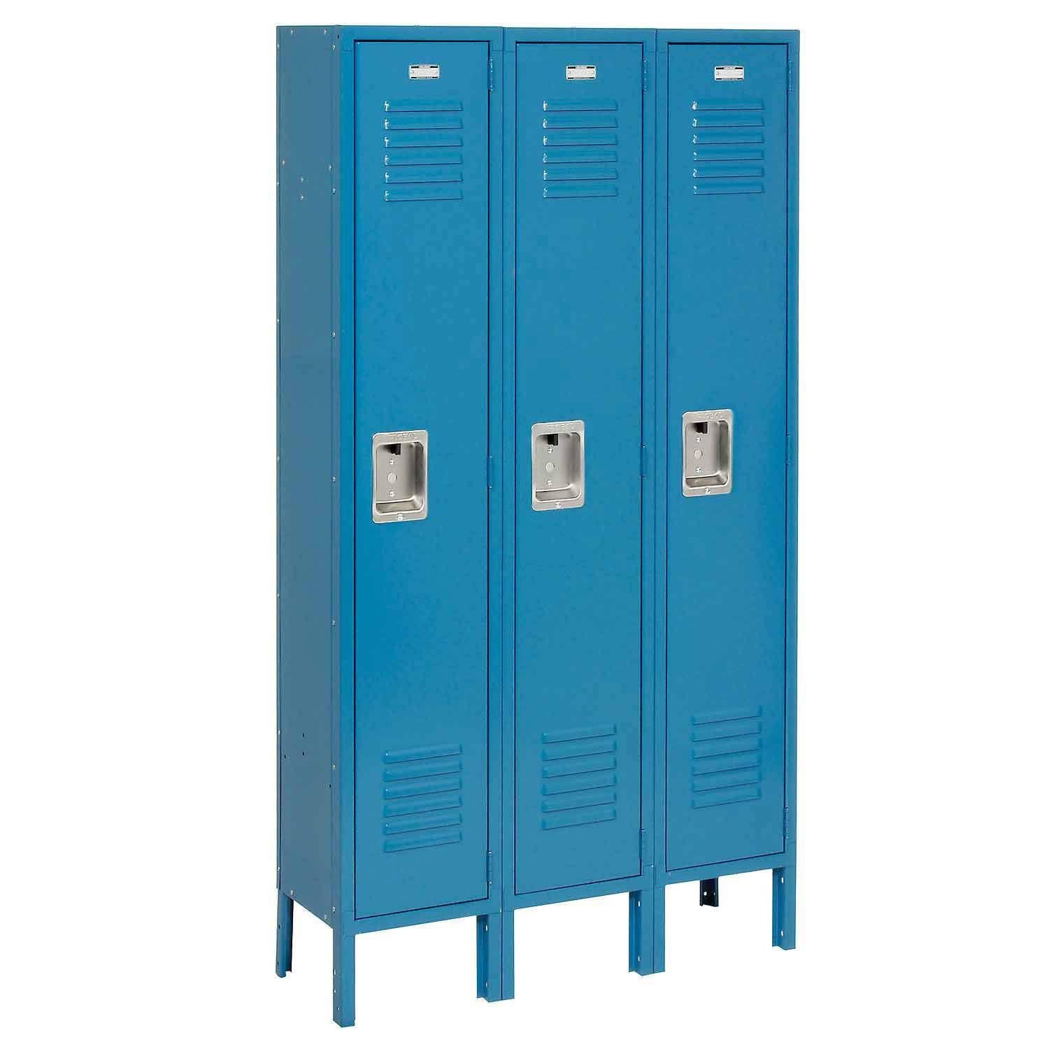 Infinity Locker Single Tier 12x18x60 3 Door Ready To Assemble Gray MV_MLPYGJ1D