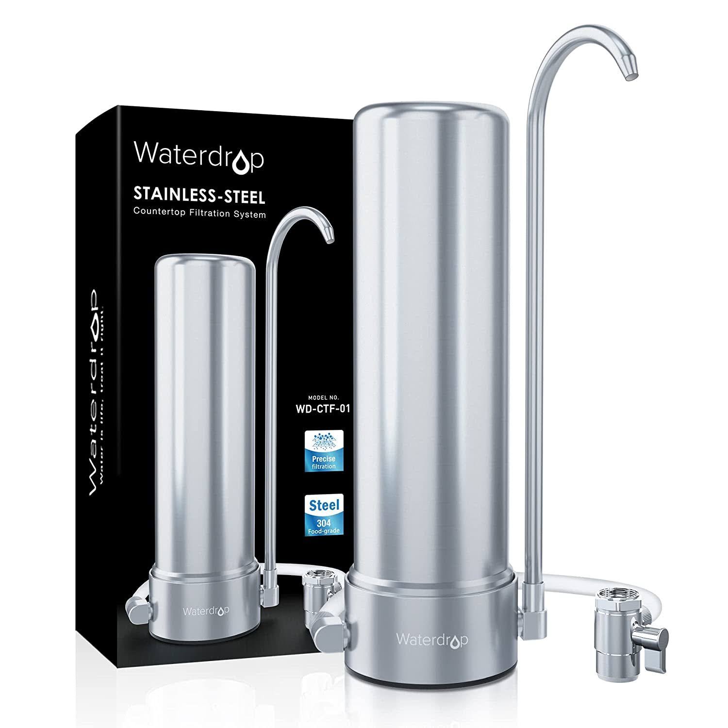 Waterdrop Countertop Filter System, 5-Stage Stainless Steel Countertop Filter, 8000 Gallons Faucet Water Filter, Reduces Heav U7_YC5NYHAS Waterdrop Countertop Filter System, 5-Stage Stainless Steel Countertop Filter, 8000 Gallons Faucet Water Filter, Reduces Heav U7_YC5NYHAS