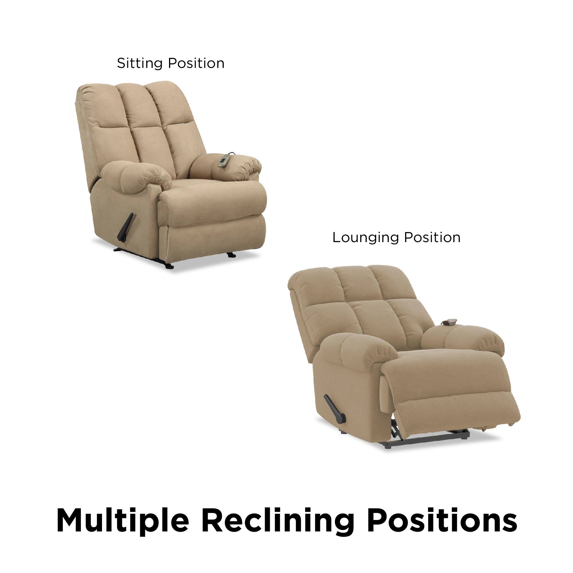 Dorel Living Padded Massage Recliner, Beige 8U_QPUFLYS7