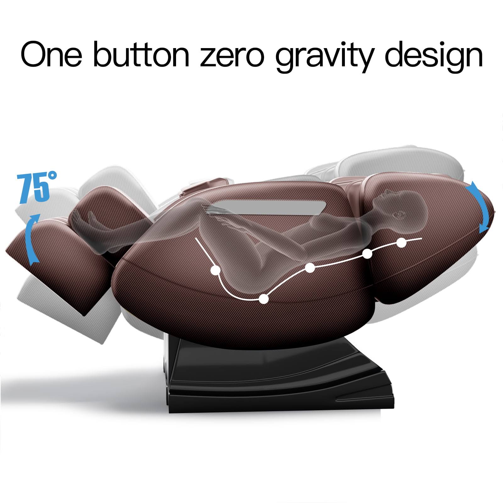 Real Relax Massage Chair, Full Body Recliner With Zero Gravity Chair, Air Pressure, Bluetooth, Heat And Foot Roller Included, Br C4_4GWSACWS