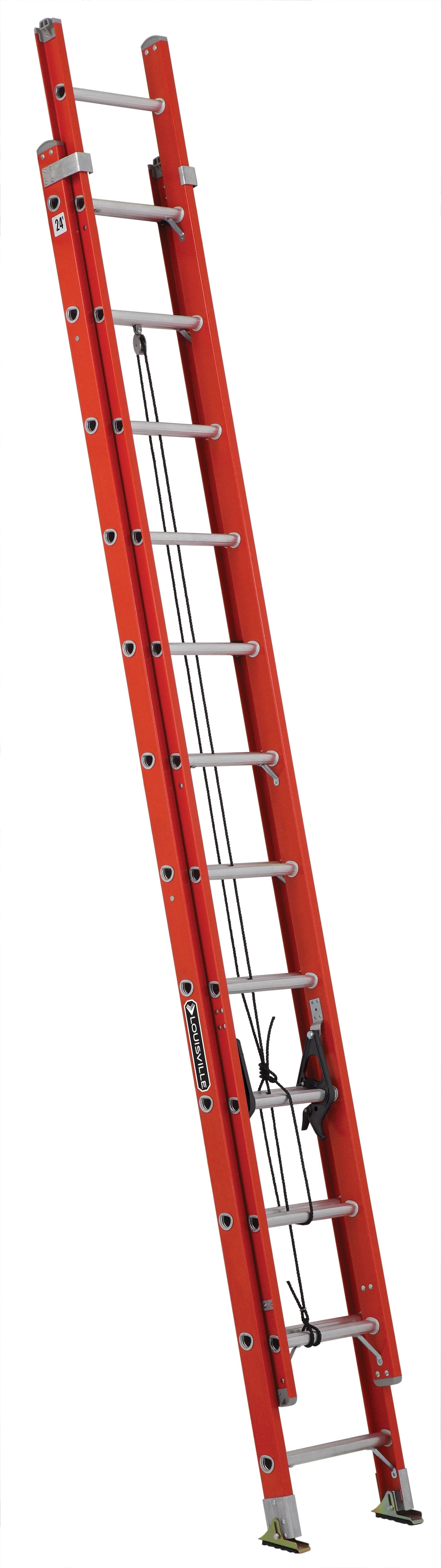 Louisville Fe3224 24' Fiberglass Extension Ladder VA_HAJEUOOO Louisville Fe3224 24' Fiberglass Extension Ladder VA_HAJEUOOO