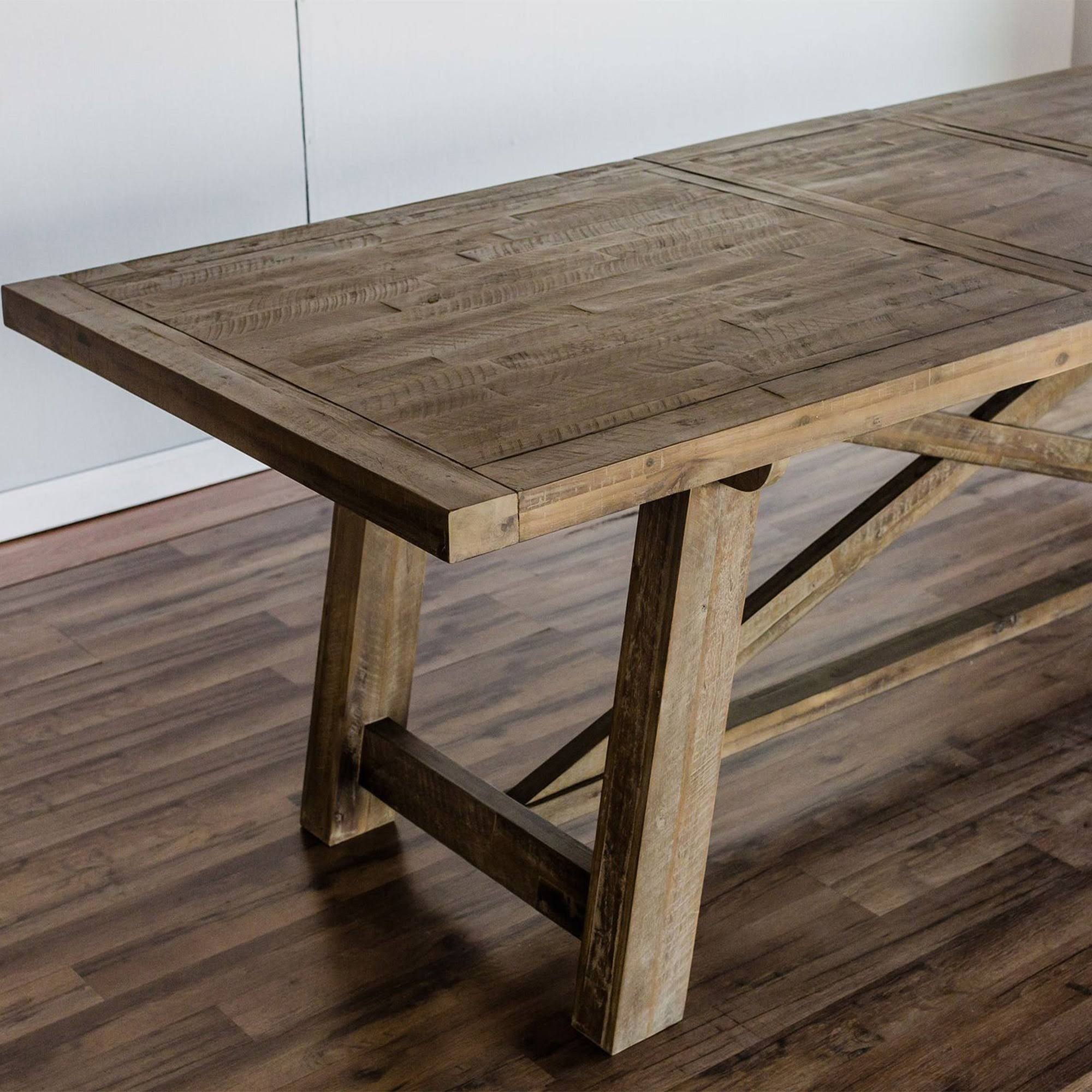 Alpine Furniture Newberry Extension Dining Table Weathered Natural BD_8GLADYEH