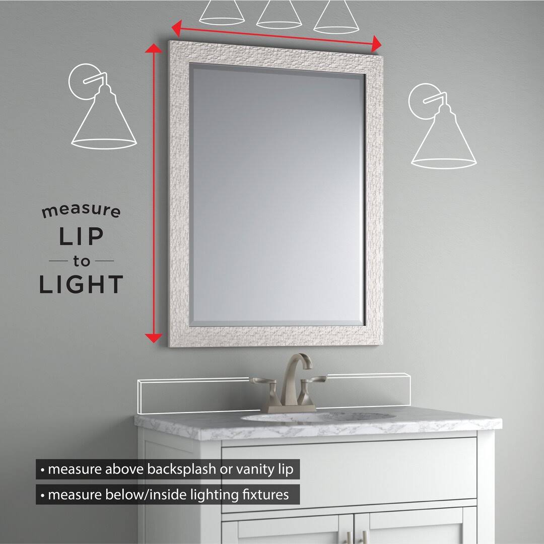 Delta Ready Reflections 24-In W X 36-In H Ornate Black Framed Wall Mirror 2V_MLMJ4MGE