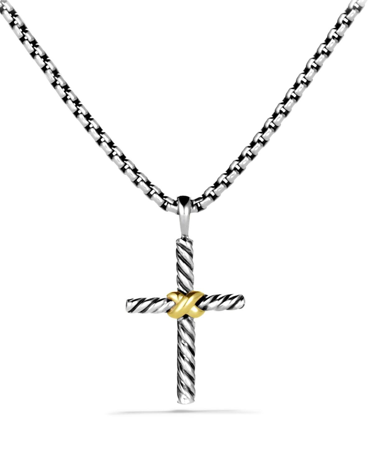 David Yurman Petite X Cross Necklace With 14k Gold, 20 GL_KKVZ7IFC