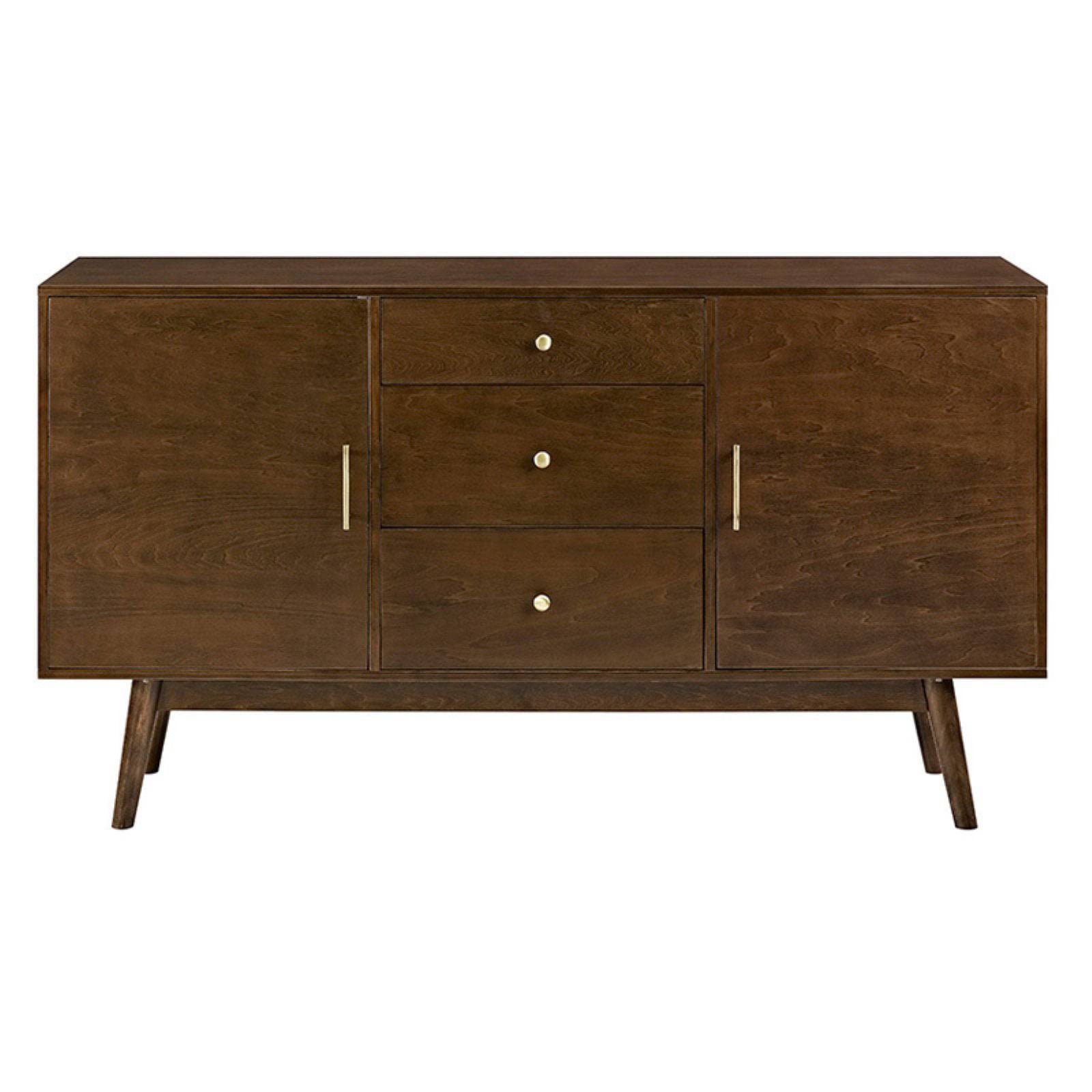 Walker Edison 60 Mid-Century Modern Wood Tv Console - Walnut I5_CN7LM1DN