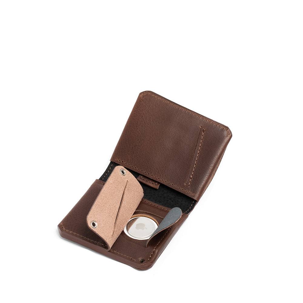 Leather Airtag Billfold Wallet 2.1 By Geometric Goods Mahogany AW_FIGMZEQN