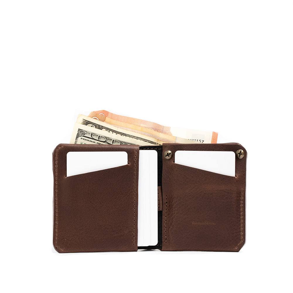 Leather Airtag Billfold Wallet 2.1 By Geometric Goods Mahogany AW_FIGMZEQN