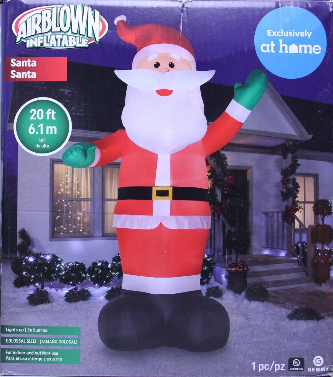 Giant 20ft Light Up Waving Santa Inflatable - Nib D0_ETO2B1UT