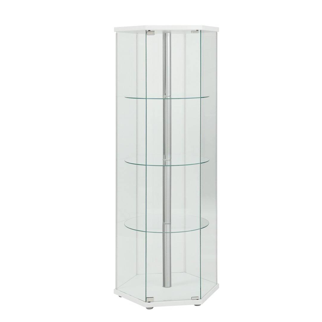 Latitude Run Randall Curio Cabinet, White YN_HEEDEZSL Latitude Run Randall Curio Cabinet, White YN_HEEDEZSL
