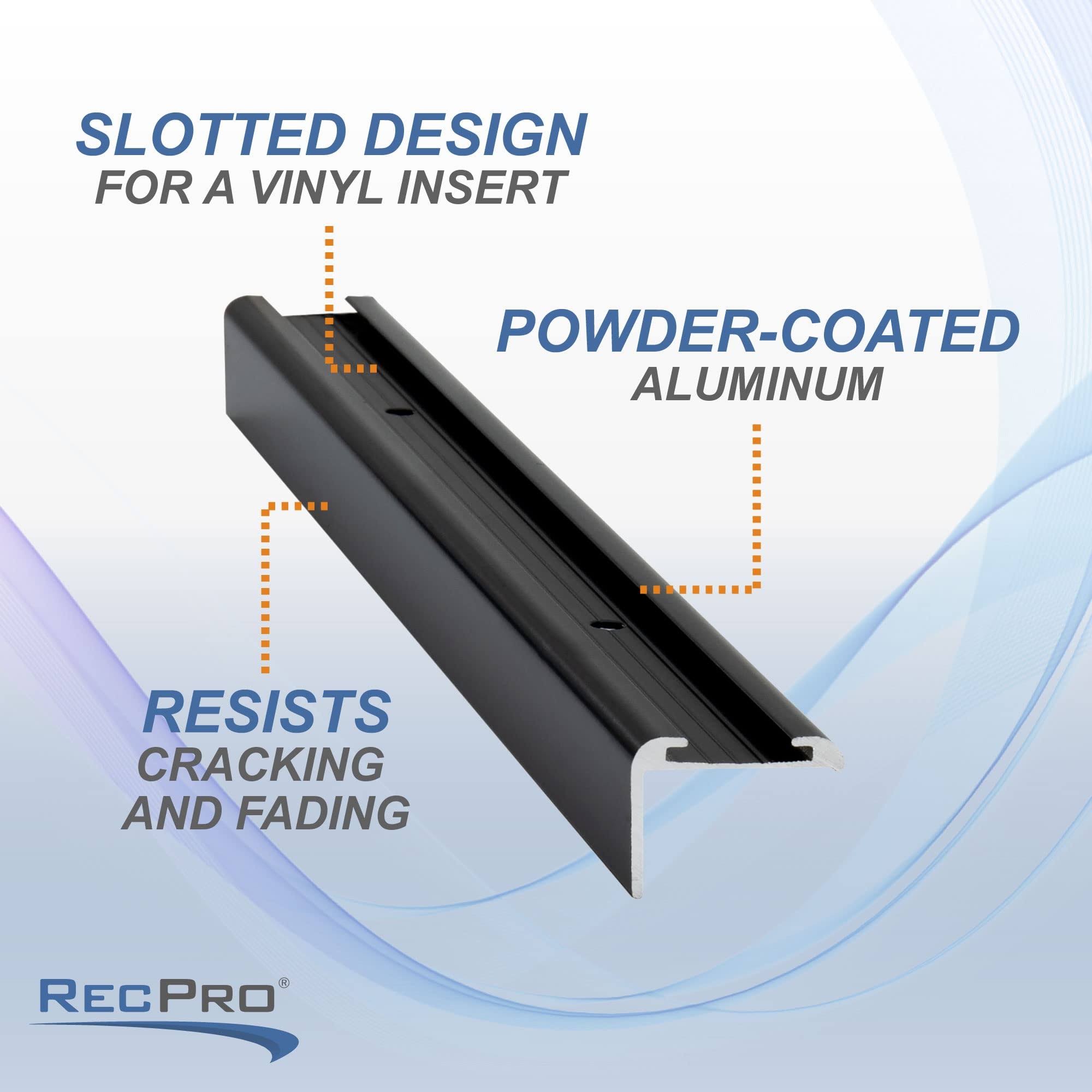 Recpro Rv Insert Roof Trim With 3/4 Leg | Black Or White Color Options | 92 Length | Aluminum | Made In The Usa (10 Trim Pieces, Black) VE_VH7HZEMD
