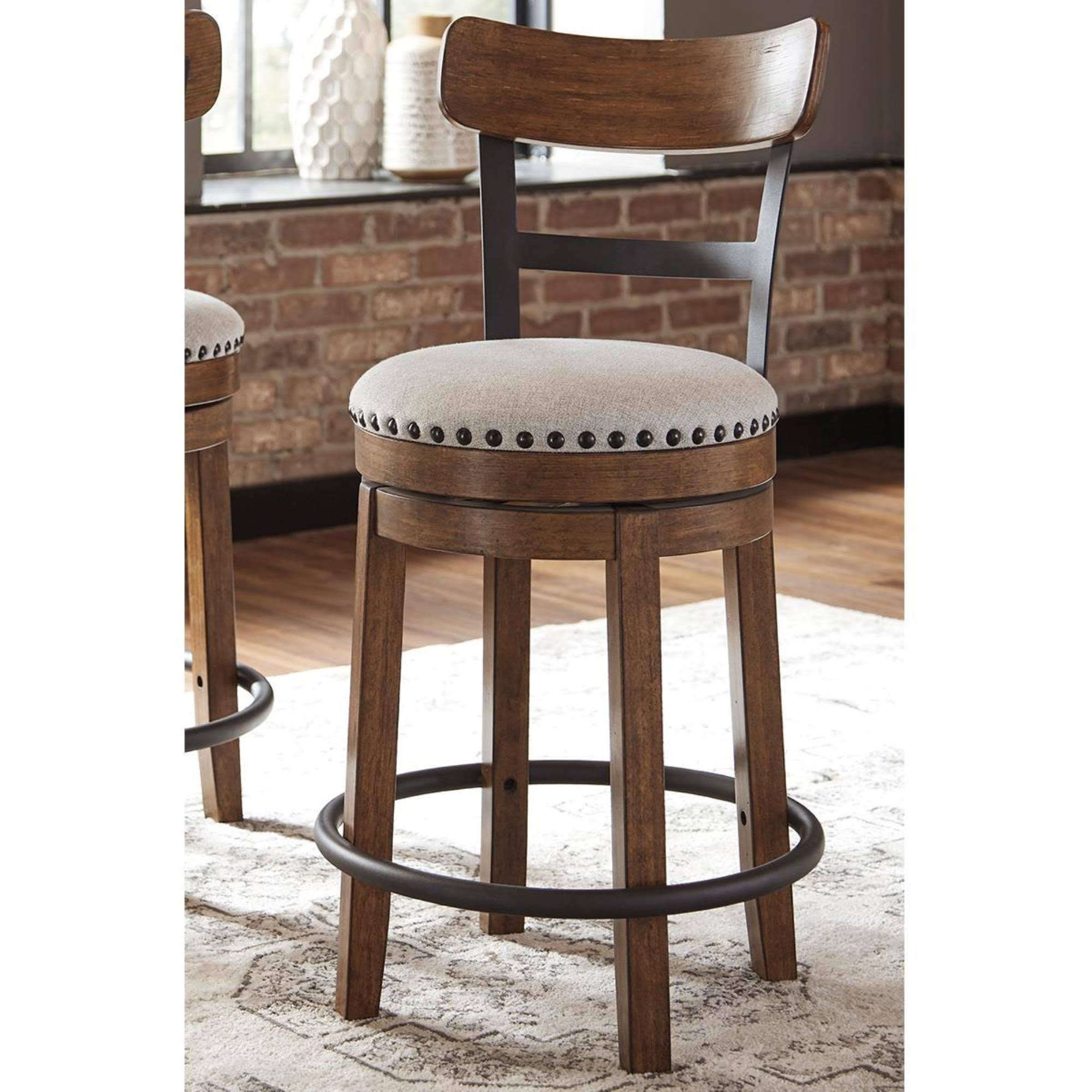 Ashley Valebeck Brown Swivel Counter Stool KR_FV5FEPDN