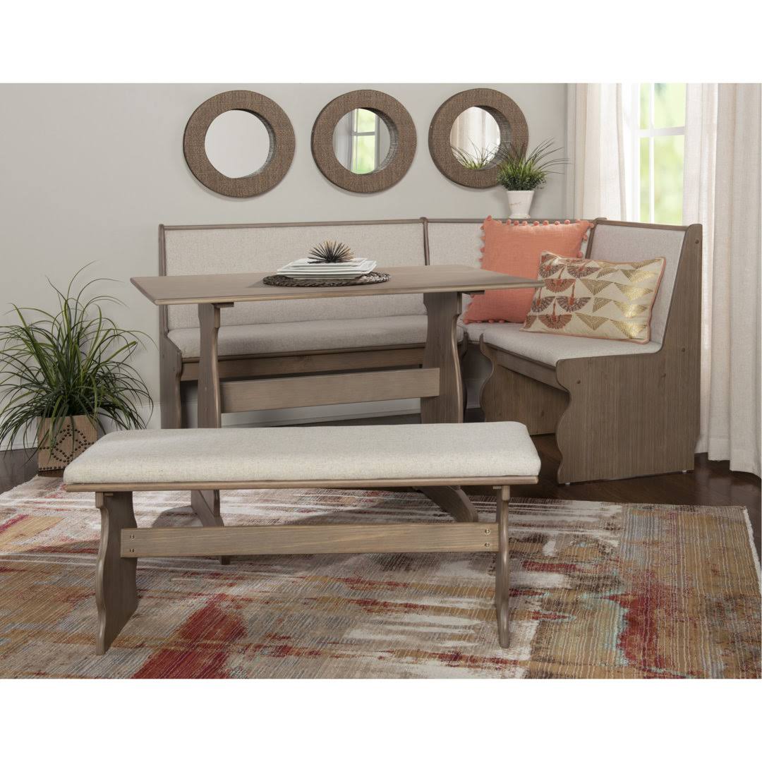 Olivia 3 - Piece Breakfast Nook Dining Set Red Barrel Studio Color: Natural AI_XSYGRCSP