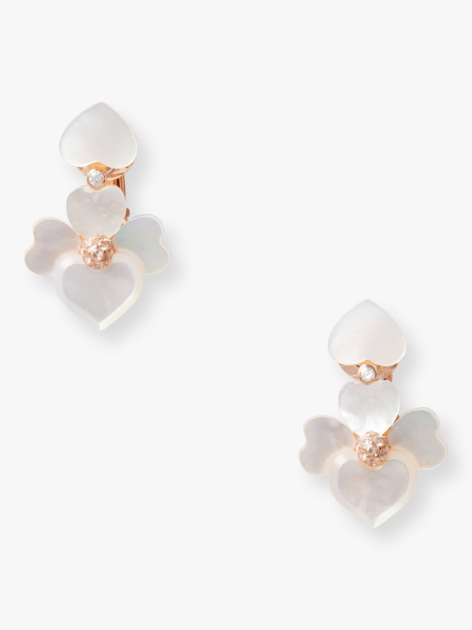 Kate Spade Women's Precious Pansy Clip - Natural - Earrings V8_KDVO3RMQ Kate Spade Women's Precious Pansy Clip - Natural - Earrings V8_KDVO3RMQ