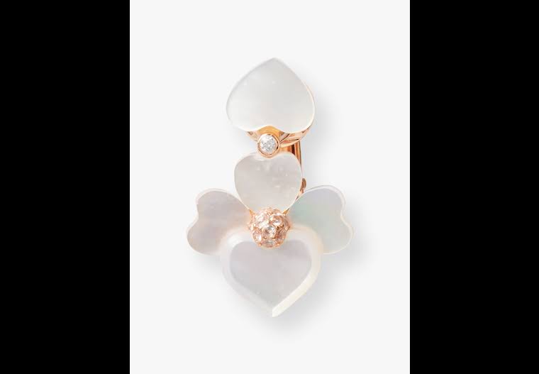 Kate Spade Women's Precious Pansy Clip - Natural - Earrings V8_KDVO3RMQ Kate Spade Women's Precious Pansy Clip - Natural - Earrings V8_KDVO3RMQ