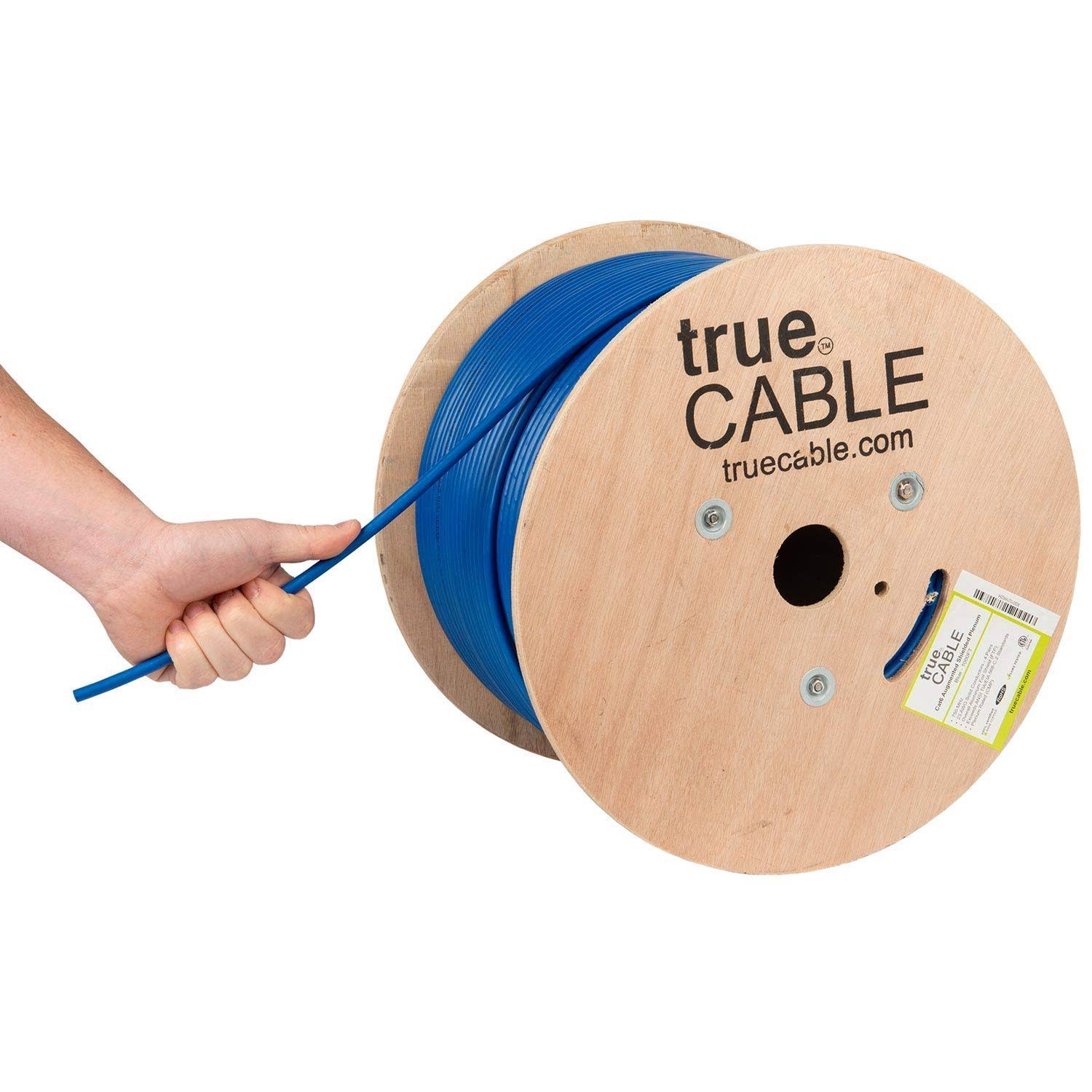 Truecable Cat6a Shielded Plenum Cmp, 1000ft, Blue, 23awg Solid Bare Copper, 750mhz, Poe 4ppoe, Etl Listed, Overall Foil Shield Ftp, Bulk Ether 3W_INZLAOIQ Truecable Cat6a Shielded Plenum Cmp, 1000ft, Blue, 23awg Solid Bare Copper, 750mhz, Poe 4ppoe, Etl Listed, Overall Foil Shield Ftp, Bulk Ether 3W_INZLAOIQ